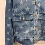 LuLaRoe Denim Jacket Kenny 2 XL Stars & Palm Trees Jean Stretch Beach Classic Photo 5