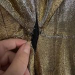 Sandro  Palacia Off The Shoulder Mini Dress Metallic Gold Size L Photo 3