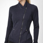 Lululemon  emerge renewed deep navy purple asymmetrical zip jacket Photo 0