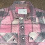 BLANK NYC Cabin Fever Shacket Pink Multi Plaid Small Photo 4