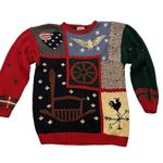 Vintage Skyr Handknitted Americana Sweater, Sz L Size L Photo 7