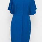 Black Halo . Holland Flutter-sleeve Button-down Midi Dress. Photo 1