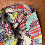 Anthropologie ‎ Diana Ruffled Smocked Strapless Tube Top Abstract Print Size XS Photo 12