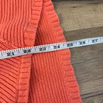 Free People La Brea Cotton V Neck Sweater Coral Orange Photo 8