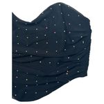 Hello Molly Top Womens S Cropped Strapless Rhinestone Sweetheart Diva Black Photo 4