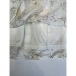 Anthropologie By The River Floral Ivory Yellow Small Dress puff sleeves Elastic back waist Photo 3