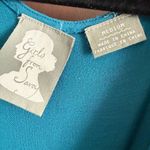 GIRLS FROM SAVOY Anthropologie Elementary Teal Blue Surplice Bodice Dress Medium Photo 3