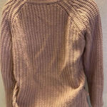 Sweet Rain Women’s Chunky Knit Sweater Side Lace-Up Details Blush Pink Medium Photo 12