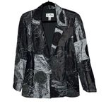 Joseph Ribkoff Veston Jacket Mixed Media Patchwork Black Grey 12 Photo 0