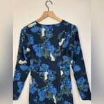 Aritzia  Wilfred Aubagne Black Blue Green Cutout Long Sleeve Midi Dress size 4 Photo 12