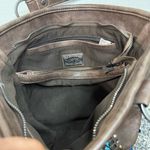 Trinity Ranch Elegant Brown Tote with Blue Accents Photo 5