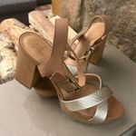 Sandals Chic Tan and Cream Platform Sandals by Crown Vintage 11 M—clean! Photo 5