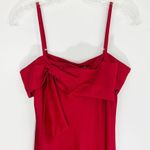 Anthropologie Hutch for Bow Front Slip MIDI Dress Cherry Red Size Medium Photo 3