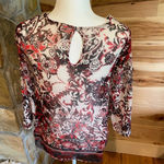 Cato  colorful‎ blouse with crochet detail size XS Photo 4