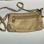 Authentic Coach Signature C Glitter/Shimmer Crossbody Bag Beige/Tan Heart Charm Photo 5