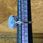 Natural Rainbow Moonstone London Blue Topaz Sterling Silver Ring Size 6.75 Photo 8