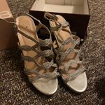 Silver High Heel Shoes Size 7 Photo 0