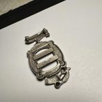 Frame Signed Danecraft I Love My Cat Photo  Kitty Bowl Brooch Pin Pewter Tone Photo 9