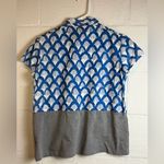 Peter Jensen Woman’s Business Casual Chic Printed Tie Neck Classic Work Blouse Blue Size undefined Photo 3