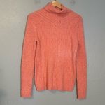 Sundance  Women's Pink Cable Knit Turtleneck Sweater Silk Blend Size Small Cozy‎ Photo 2