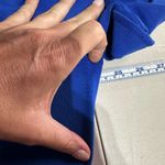 Talbots  Stretch Weekend Tee Shirt Size 2X Petite White Roll Cuff‎ Blue White Photo 5