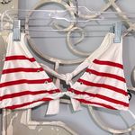 Ralph Lauren  Bikini Top Red White Stripe Fits Small Womens Halter Photo 3