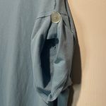 We The Free - Oversized Blue Mini Dress Tunic Top Ruffle Hem- Size L Photo 4