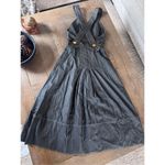 Anna Mason The Sun dress in lightweight black denim with signature pinkish topst Size 6 Photo 6