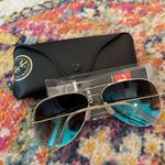 Ray-Ban Aviator Gold Frame Blue Mirror Photo 1