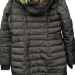 Sam Edelman Lara Puffy Coat Black Down Filled Quilted Puffer Jacket Hooded Sz M Photo 1