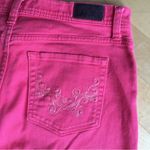 Lee Classic Fit High Rise, Straight Leg Jeans, Coral Red Orange, Size 12 Photo 4