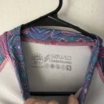 Soulo Rashguard Shirt Womens Small White Purple UPF 50+ Long Sleeve Swim Top Photo 4