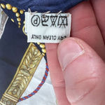 Stunning Silk Grand Uniform Style‎ Scarf hand rolled edges Blue Photo 7