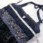 Sue Wong Nocturne Beaded Silk Velvet Halter Dress Photo 4