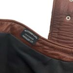 MEEKER CO Western Leather Bag Buckskin Lady Gold Silver Details Shoulder VINTAGE Brown Photo 7