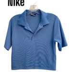 Nike  Golf Polo Shirt Cropped Short Sleeve Blue M Photo 0