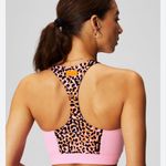 Fabletics  Neon Leopard Zip-Front Racerback Shaping Swim Top medium NWT Photo 4