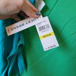 Lucky Brand Teal Golden Wave Lace-Up Deep V-Neck One Piece Swimsuit Size Medium Photo 7