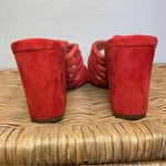 Cecelia New York Harper Red Suede Knotted Strappy Heeled Mules Size 6 Photo 4