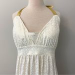 COOGI Signature Metallic all over logo Womens halter Maxi dress size xlarge Photo 1