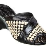 Tory Burch Woven Raffia Wedges 70mm Black Size 6.5 Photo 0