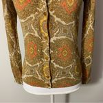 Talbots EUC  Petite Gold Metallic Medallion Button Cardigan Sz P Photo 3