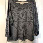 Anthropologie Saturday Sunday Blue Laser Cut Long Sleeve Top Size Medium Photo 0