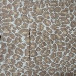 Storia Leopard Print Jacquard Overall Mini Dress Women's Large Beige Boho NWOT Photo 5