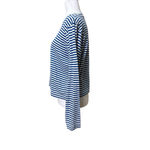 AYR  The French Fry T-Shirt Womens L Blue White Striped Long Sleeve Top Nautical Photo 2
