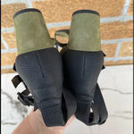 Frēda Salvador Military Green/Black Suede Cage Sandals Size 9 Black Photo 6