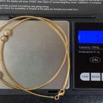 Sterling Silver 925 Gold Vermeil Sliding Ball Charm Pendant Snake Chain Necklace Photo 5