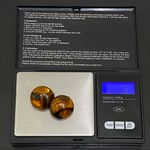 Vintage Unsigned Tortoise Acrylic Button Clip On Earrings Brown Photo 4