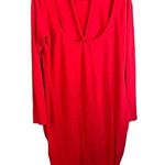 Rebdolls Red Bodycon Midi Dress Womens Plus Size 1X Sexy Date Night Party Photo 0