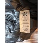 Athleta  Black Dobby Goose Down Puffer Bomber Jacket Full Zip Womens Small WARM Photo 3